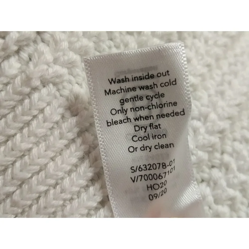 Athleta Teton‎ Vneck Chunky Knit Sweater Small Grey